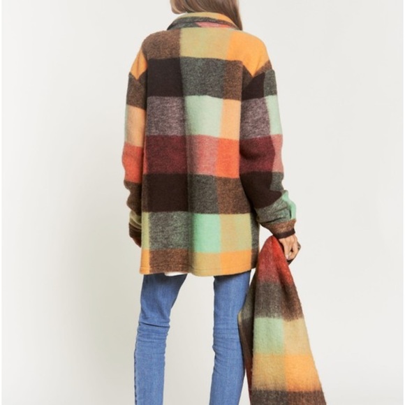 Cute Checkered Fleece Jacket - Picture 4 of 10